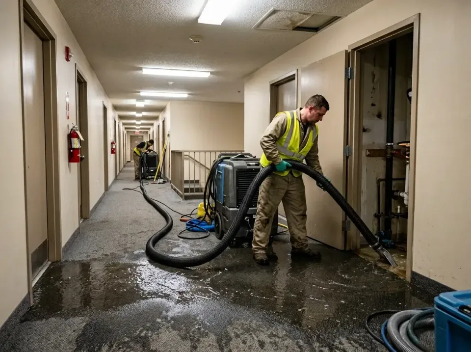 multi-unit-apartment-hallway-f-005 — frequently asked questions, Emergency Burst Pipe Water Extraction & Removal in Malmstro…